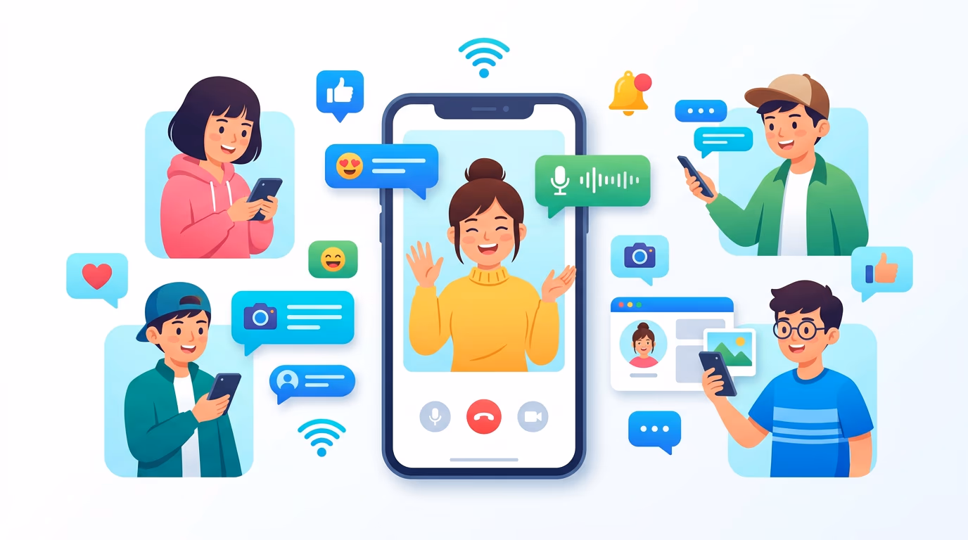 Chủ đề Điện thoại, nhắn tin, mạng xã hội